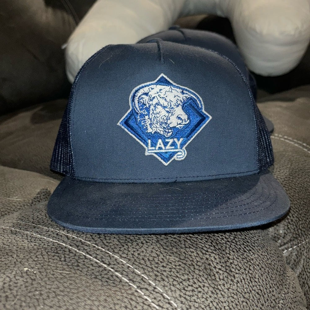 Lazy J navy blue hat
